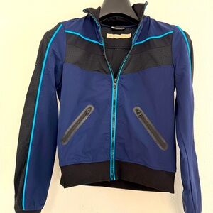 Blanc Noir Navy and Black Jog Jacket Thumb Holes Size XS